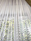 Тюль Сніжинка вишивка густа біла, фото 5