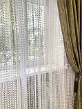 Тюль Сніжинка вишивка густа біла, фото 4