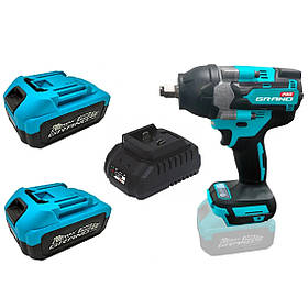 Гайковерт акумуляторний безщітковий Grand АГ-800UBL (20 В, 2 АКБ 20В, 4 А*год)