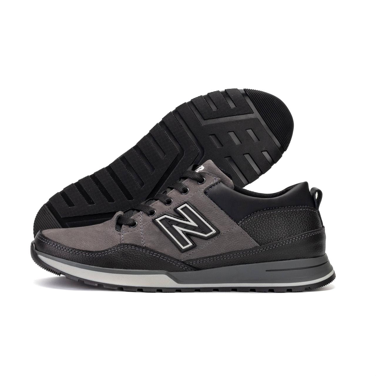 Чоловічі шкіряні кросівки сірий