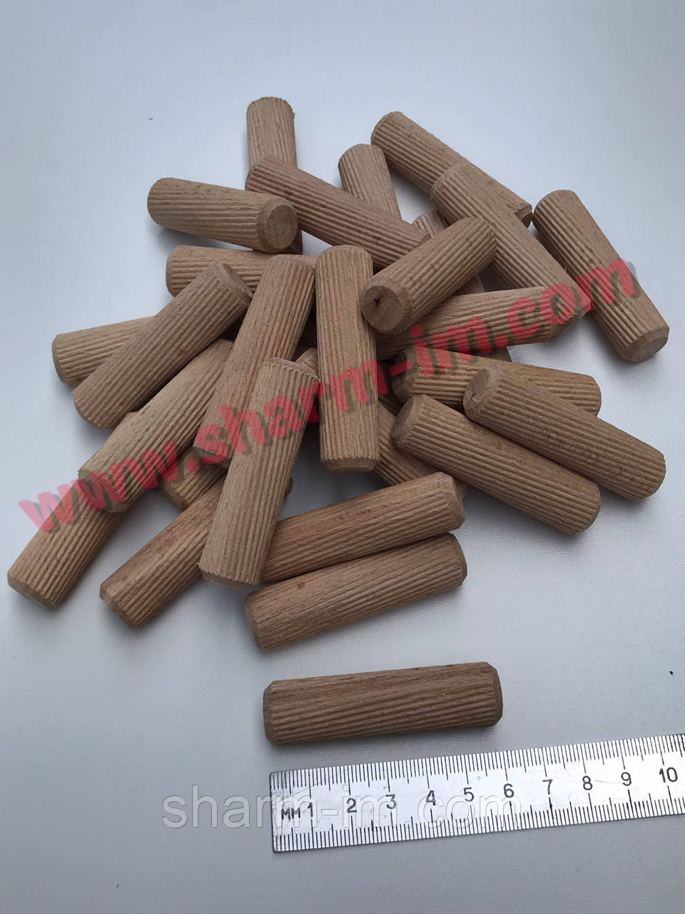 Шкант дерев'яний 16х60 мм Бук із насічкою