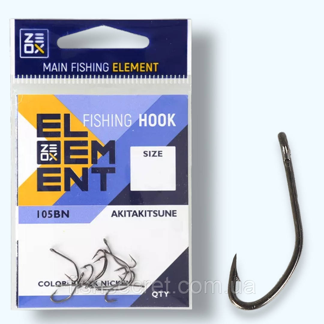 Гачок ZEOX Akitakitsune 105BN 14 (10шт), фото 1