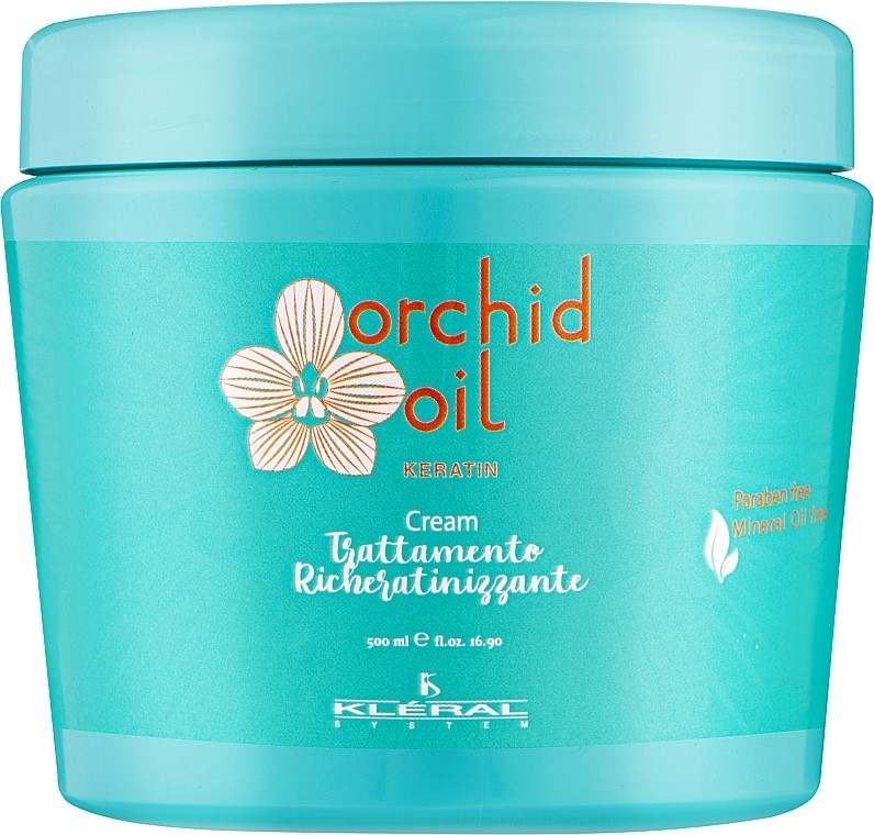 Крем-маска для волосся з маслом орхідеї та кератином Kleral System Orchid Oil Keratin Treatment Cream 500 мл