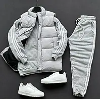 Чоловічий спортивний костюм трійка (костюм + жилетка)