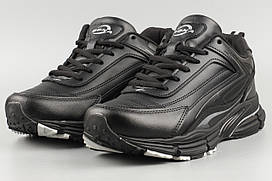 Кросівки чоловічі шкіряні чорні Bona 946C Бона Розміри 44