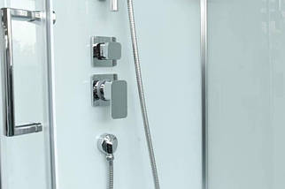 Душовий бокс VERONIS BV 3 100 100х100х220 см на середньому піддоні прозоре скло хром, фото 5