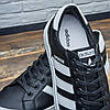 Чоловічі шкіряні кеди (натуральна шкіра) демісезонні чорні, чоловіче взуття весна осінь, розмір 40 41 42 43 44 45, фото 6