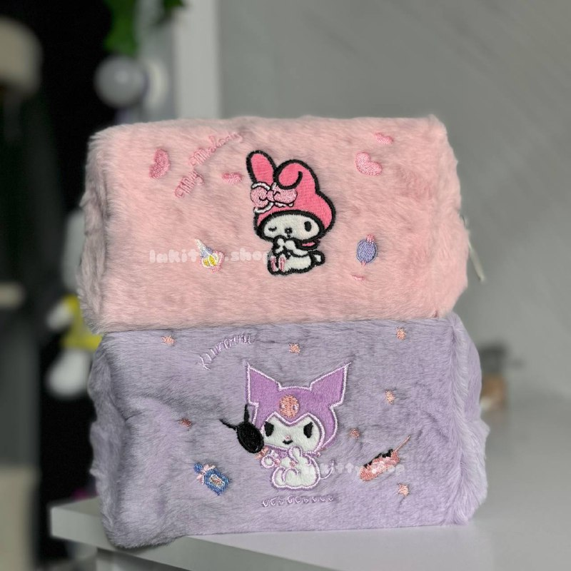 Пенал Hello Kitty - Пухнастий пенал в школу - Пенал в садочок для дівчинки хелоу кіті