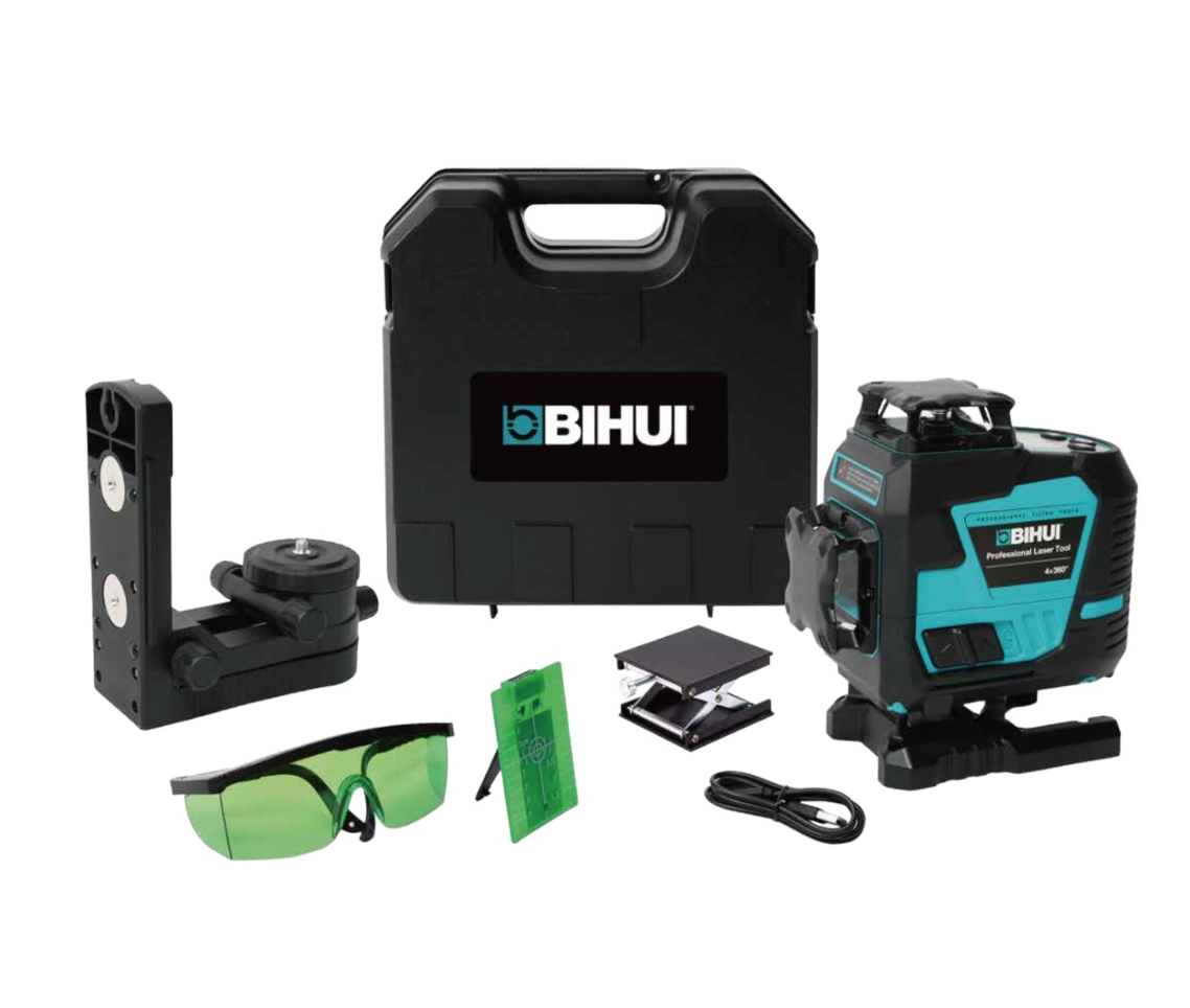 Професійний лазерний рівень BIHUI LLG16 4D, 16 ліній (4 площини по 360°), ЖК-екран з підсвіткою, фото 1