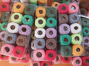 Бавовна Пряжа Ірис №8 / 10 грам мікс 2 Упаковка 10 штук