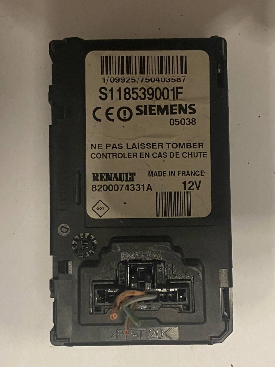 Замок запалювання Renault Siemens S118539001F / 8200074331A, фото 1