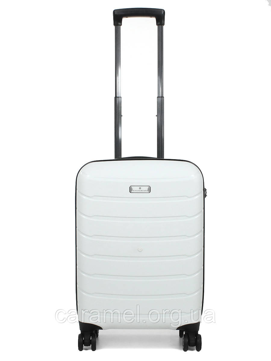 Валіза ручна поклажа S поліпропілен біла 55х37х20см/36л/2.8кг/Snowball, фото 1