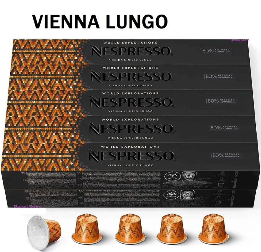 Кава в капсулах Nespresso Vienna Linizio Lungo Тубус 10 капсул