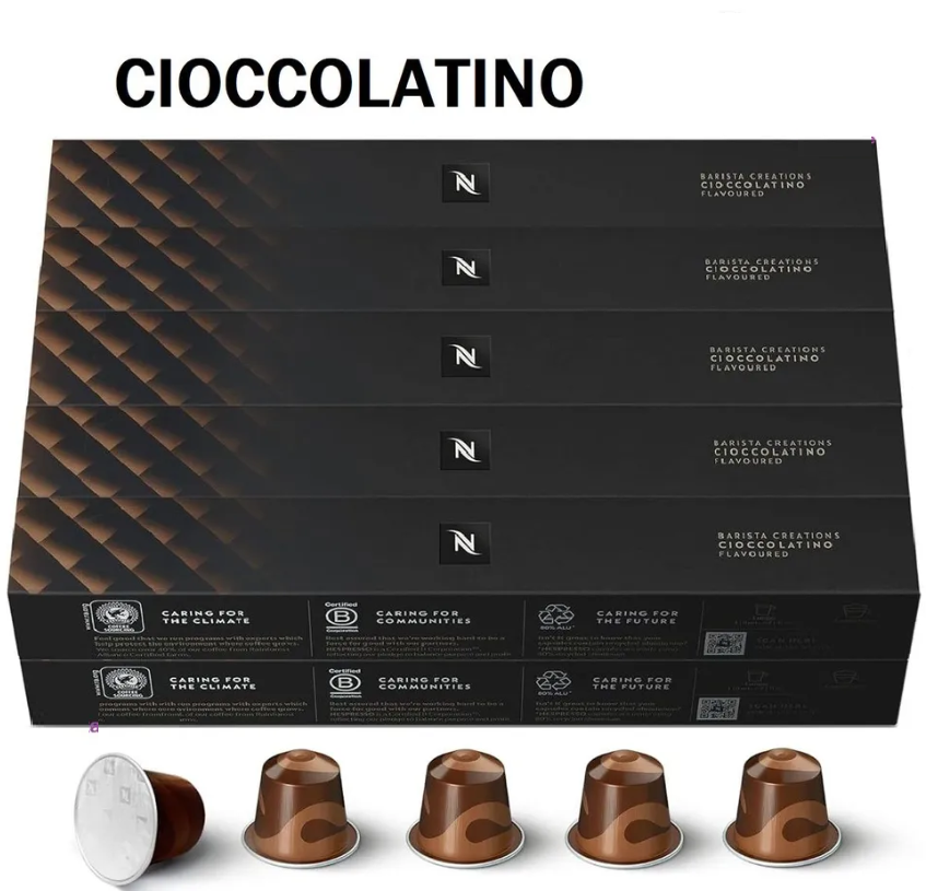 Кава в капсулах Nespresso Cioccolatino — Кава в капсулах Неспресо (тубус 10 капсул), фото 1
