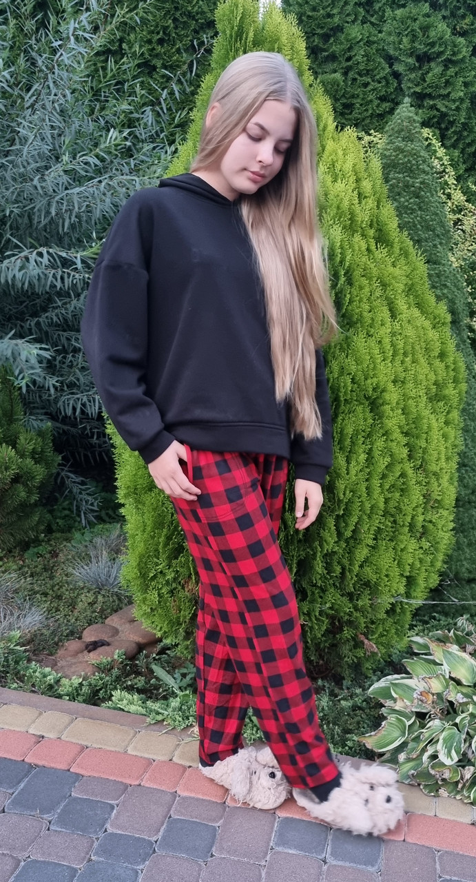 Домашні штани великих розмірів із кишенями, фото 1