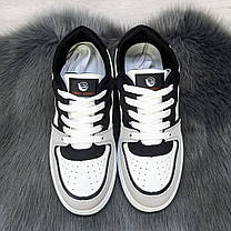 Кросівки кеди жіночі білі з сірим та чорним Swin-shoes 4439, фото 5