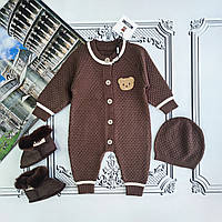 Дитячий в'язаний чоловічок Moschino, осінній ромпер для новонароджених