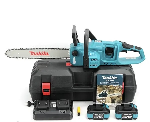 Акумуляторна ланцюгова пила Makita DUC355Z PRO 36V/6AP (Шіна 40 см., Кейс, 2 АКБ, ЗП)