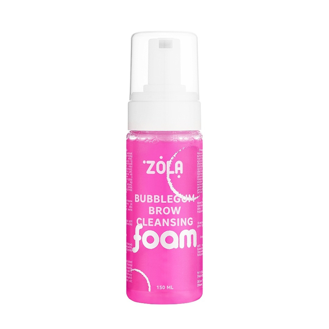 Пінка очищаюча для брів рожева ZOLA Bubblegum Brow Cleansing, 150 мл