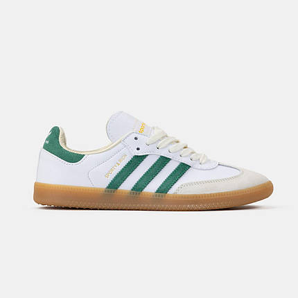 Кросівки Adidas Samba Sporty & Rich White Green / Адидас Самба Спорті енд Річ Білі з Зеленим, фото 1