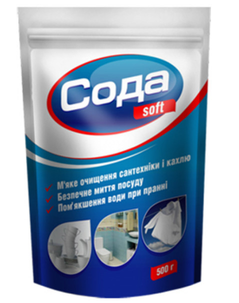 Сода Soft натрію бікарбонат 500 г (4820017661560), фото 1