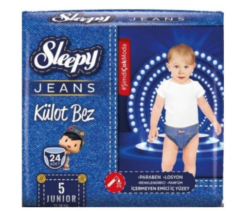 Підгузки-трусики Sleepy Jeans Jumbo Junior 11-18кг (24 шт) (8681212064893)