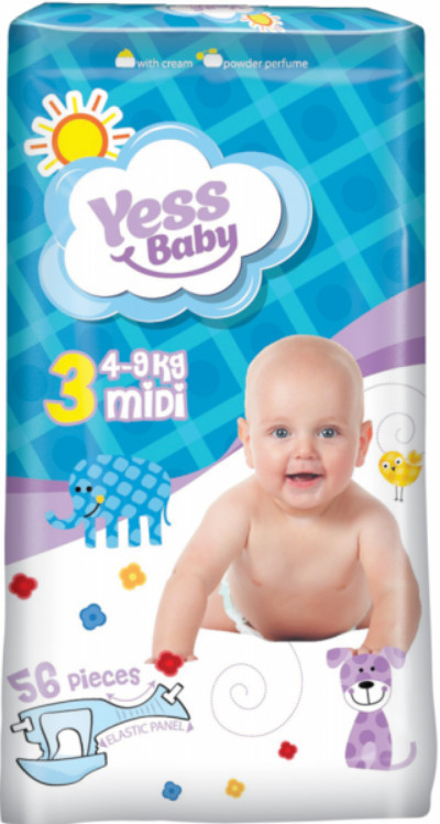 Підгузки Yess Baby 4-9 кг 56 шт (8697512324759)