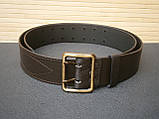 Ремінь офіцерський Рremium Lux натуральна шкіра коричневий №2 / 120 см, фото 4