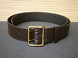 Ремінь офіцерський Рremium Lux натуральна шкіра коричневий №2 / 120 см, фото 6