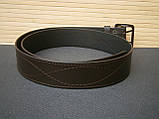 Ремінь офіцерський Рremium Lux натуральна шкіра коричневий №2 / 120 см, фото 10