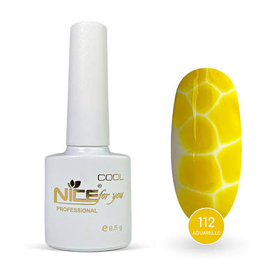 Гель-лак Nice for you Акварель Сool 112-СА Жовтий 8.5 г