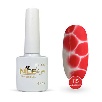 Гель-лак Nice for you Акварель Сool 115-СА Червоний 8.5 г