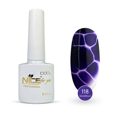 Гель-лак Nice for you Акварель Сool 118-СА Фіолетовий 8.5 г