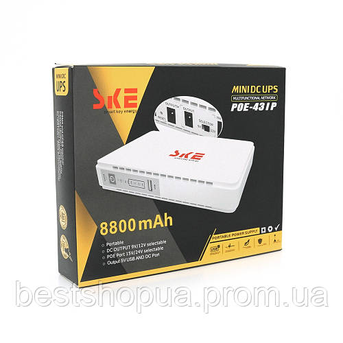 ИБП MIni Ups для роутеров/коммутаторов/PON/POE-431P, 5/7.5/9/12V, 1A ...