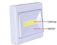 Світильник на трьох батарейках для шафи COB HY-801А Світильник з магнітним кріпленням та липучкою, фото 6