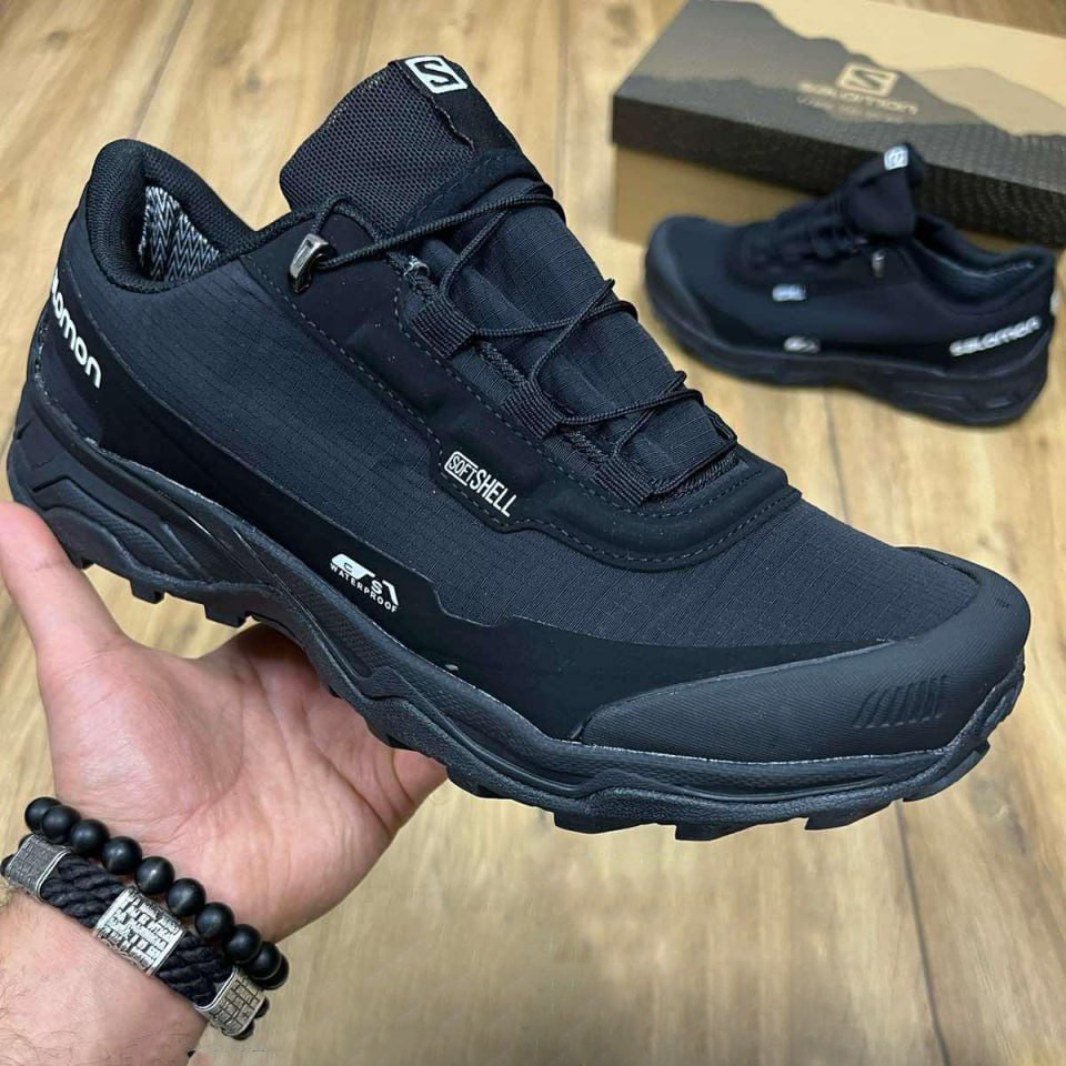Чоловічі кросівки Salomon Soft Shell термо молодіжні осінні чорні