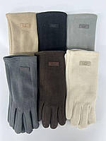 Жіночі сенсорні кольорові рукавички флісові на хутрі (гуртом)