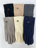 Жіночі сенсорні кольорові рукавички флісові/тонкий фліс (гуртом)