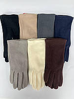 Жіночі сенсорні кольорові рукавички флісові/тонкий фліс (гуртом)