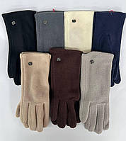 Жіночі сенсорні кольорові рукавички флісові/тонкий фліс (гуртом)