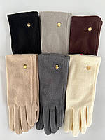 Жіночі сенсорні кольорові рукавички флісові/тонкий фліс (гуртом)