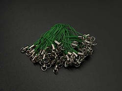 Зелений Шнурок сувенірний Текстильний з кільцем 62 мм. Міцний Ремінець 100 шт/уп Фурнітура / Зелений Шнурок сувенірний Текстильний