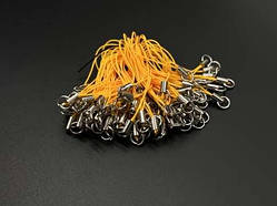 Світло-Оронжевий Шнурок сувенірний Текстильний з кільцем 62 мм. Міцний Ремінець 100 шт/уп Фурнітура / Світло-Оронжевий Шнурок