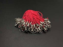 Рожевий Шнурок сувенірний Текстильний з кільцем 62 мм. Міцний Ремінець 100 шт/уп Фурнітура / Рожевий Шнурок сувенірний Текстильний