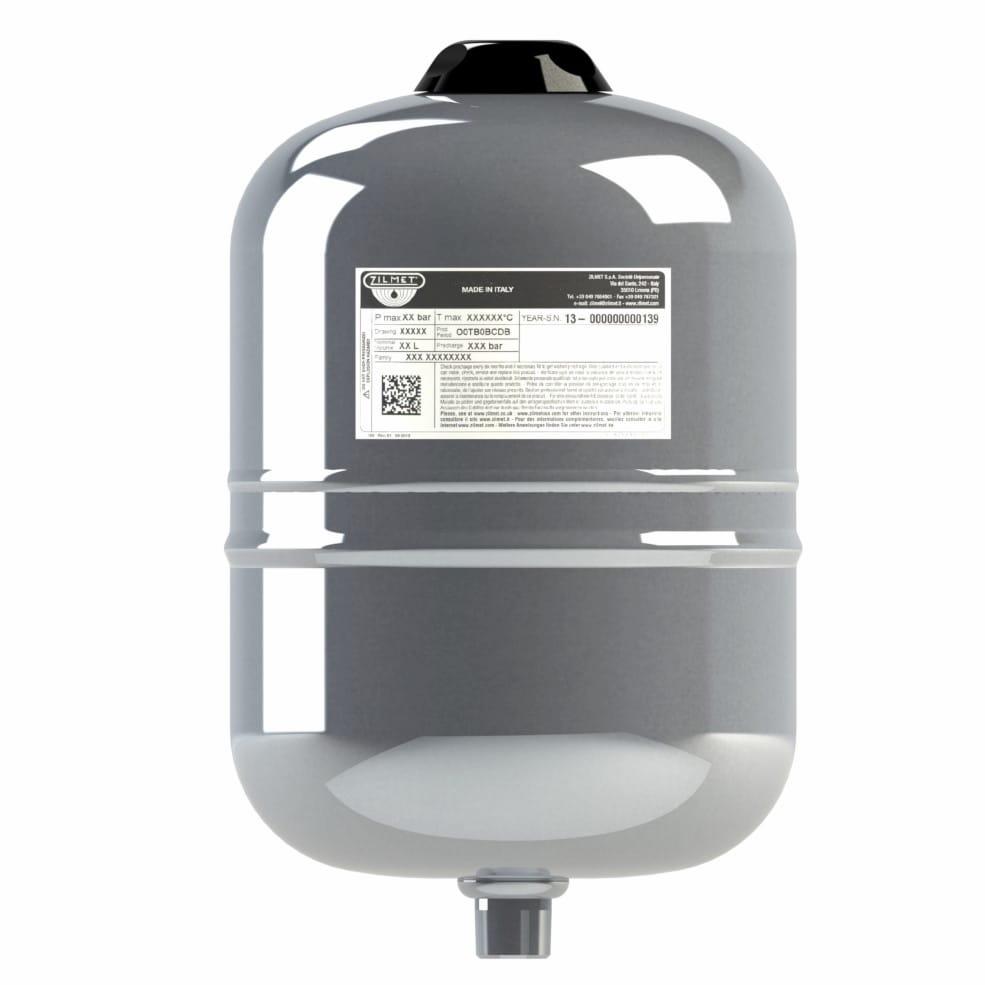 Бак гідроакумулятор для води Zilmet INOX PRO 8 L (3/4″G) 10 bar / +99°C (нержавійка) 11B0000800