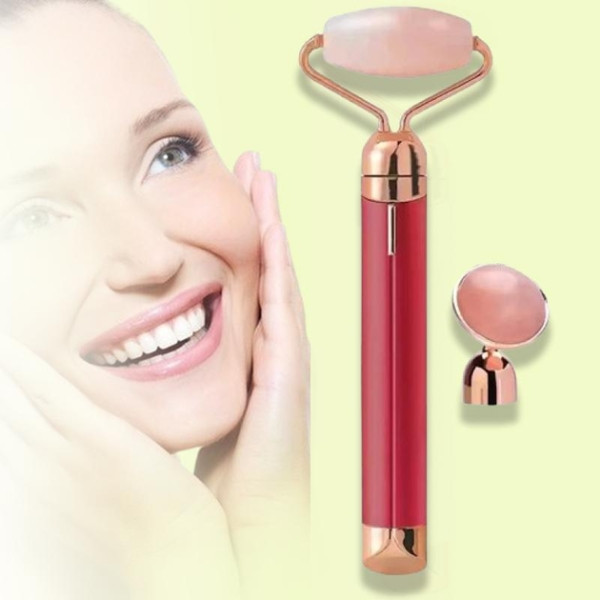 Електричний ролик - масажер для обличчя Flawless Facial Roller Червоний