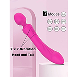 Силіконовий вібратор у формі мікрофона від USB, Двосторонній вібромасажер для точки G і клітора, Інтимні ігри, фото 9