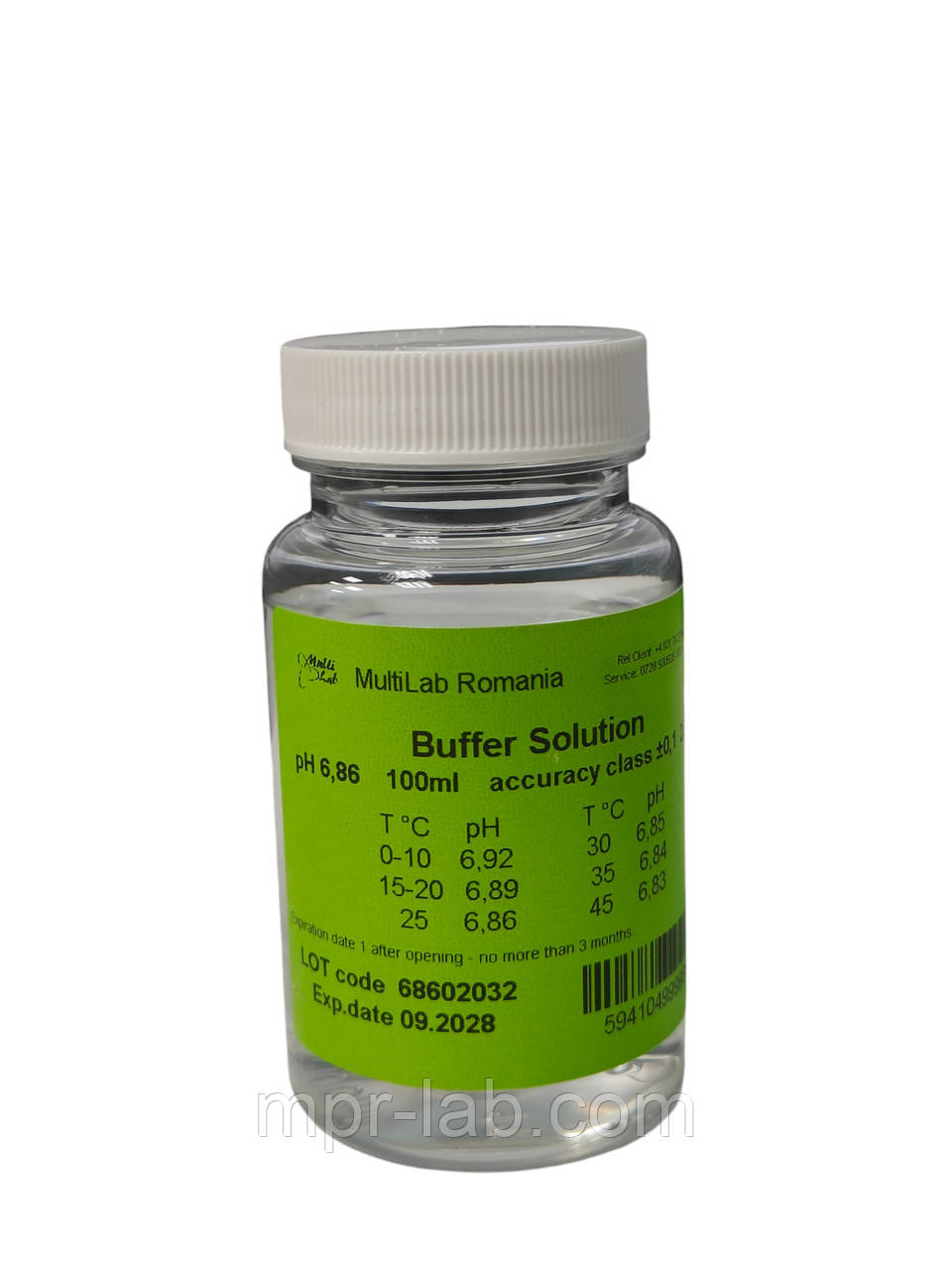 Калібрувальний розчин 100ml pH 6.86 Угорщина MultiLab