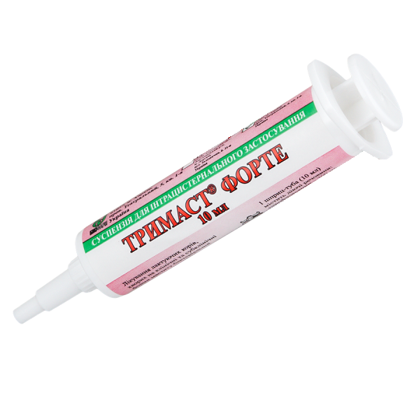 Розчин у шприц-тубі Тримаст-форті проти маститу в корів 10 мл Біофарм, фото 1