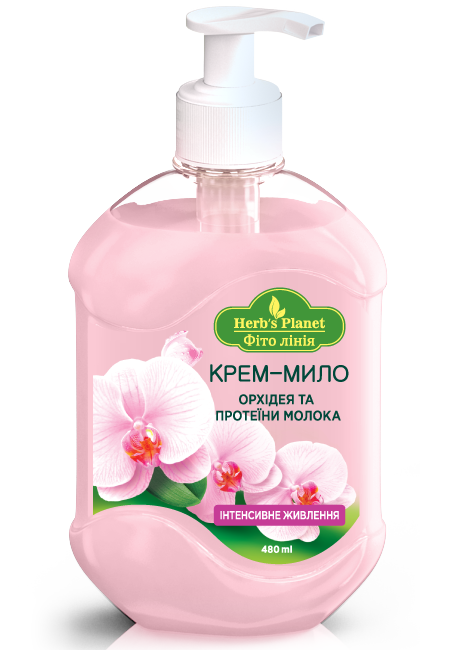 Крем-мило Орхідея та протеїни молока, 480 мл, Herb`s Planet (Оригінал)